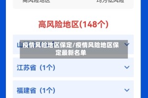 疫情风险地区保定/疫情风险地区保定最新名单