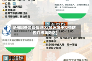 泉州哪些是疫情地区(泉州属于疫情防控几级风险区)