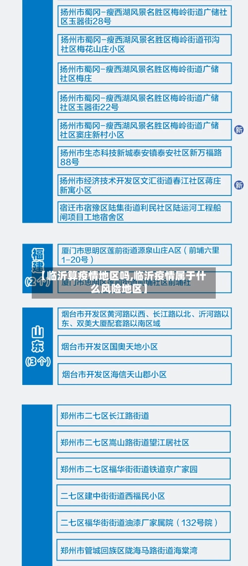 【临沂算疫情地区吗,临沂疫情属于什么风险地区】-第1张图片