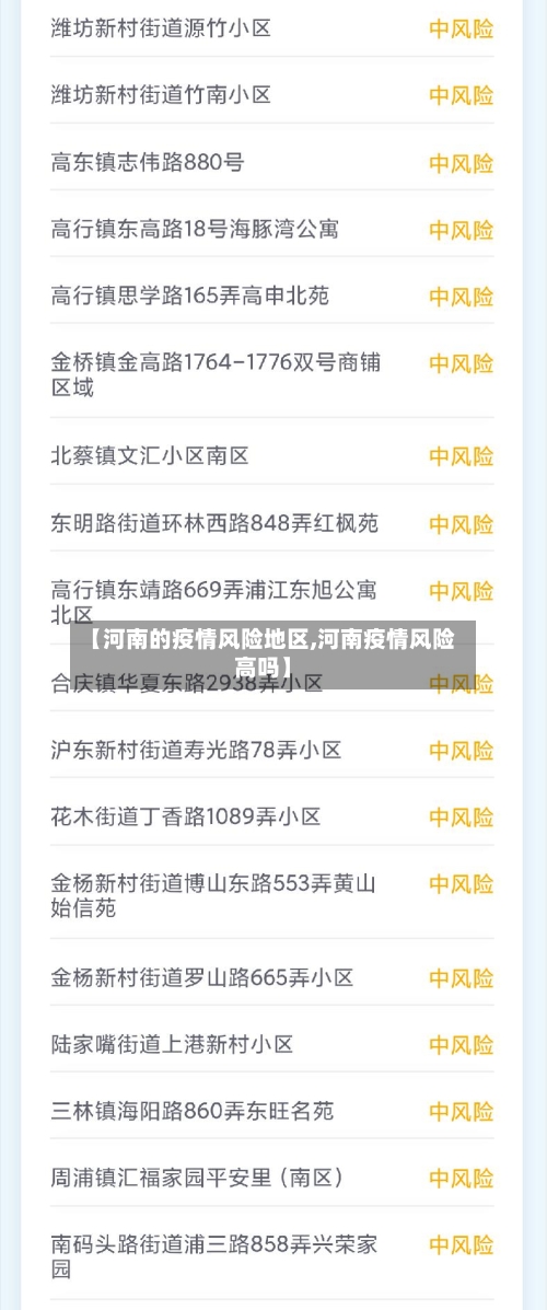 【河南的疫情风险地区,河南疫情风险高吗】-第2张图片